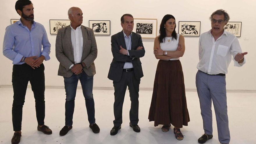 Caballero, Gómez y Pérez Buján, en la inauguración. | Pablo H. Gamarra