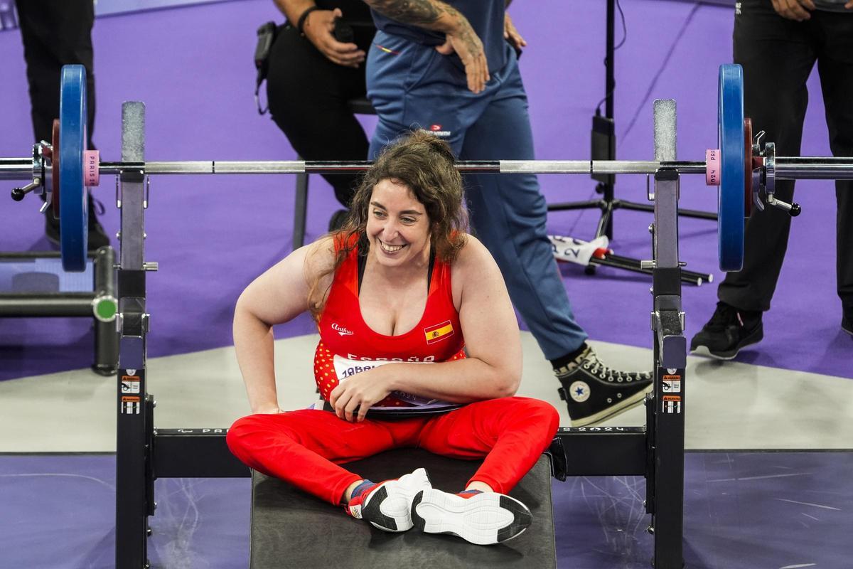 Loida Zabala, durante la competición.