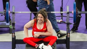 Loida Zabala, durante la competición