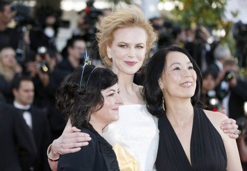 La directoras Lynne Ramsay y Naomi Kawase, con la actriz Nicole Kidman