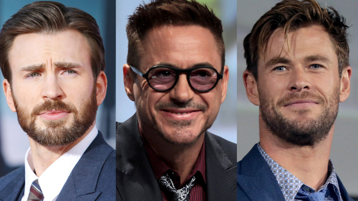 Chris Evans, Robert Downey Jr. y Chris Hemsworth