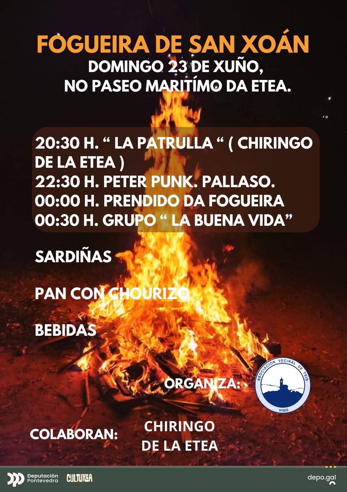 Programas de las fiestas de San Juan en Vigo: Teis.