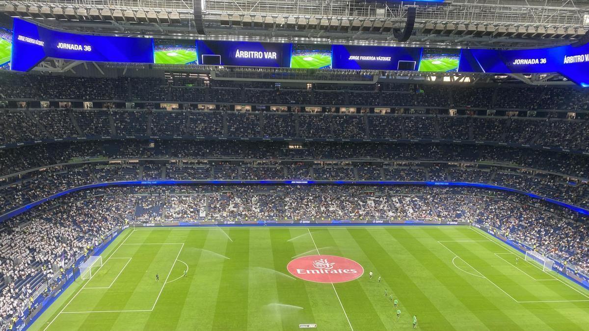 Imagen del Bernabéu en un partido anterior.