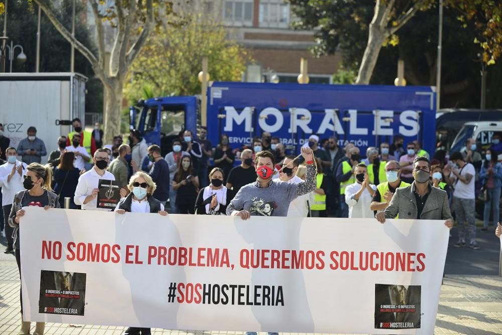 Protesta por el cierre de bares y restaurantes en Cartagena