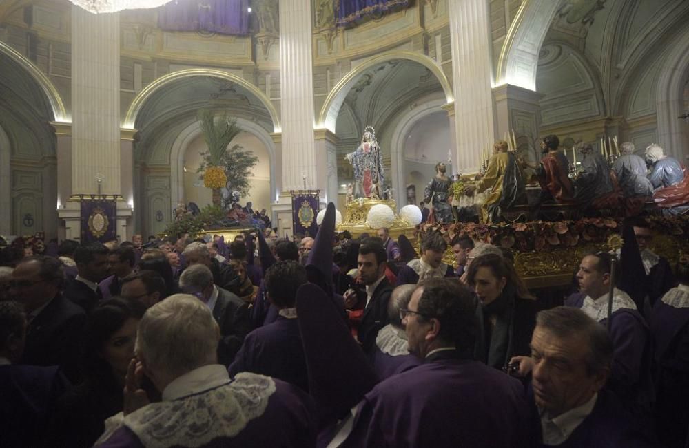 Murcia se queda sin la procesión de los 'salzillos' por la lluvia