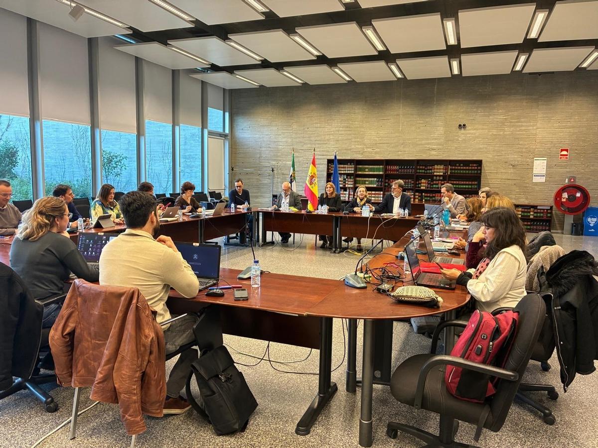 Mesa Sectorial de Personal Docente no universitario, este jueves, en Mérida.