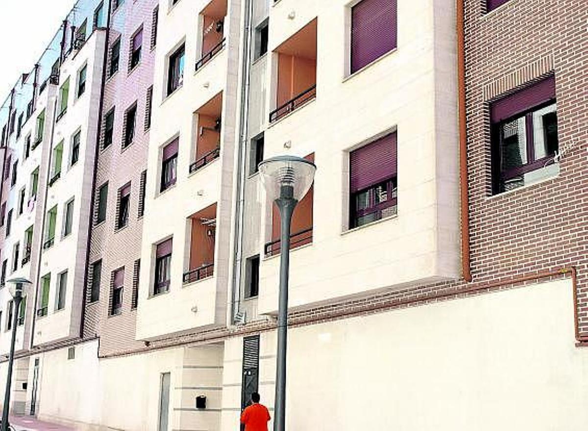 El bloque de edificios de donde fue rescatada la perra.