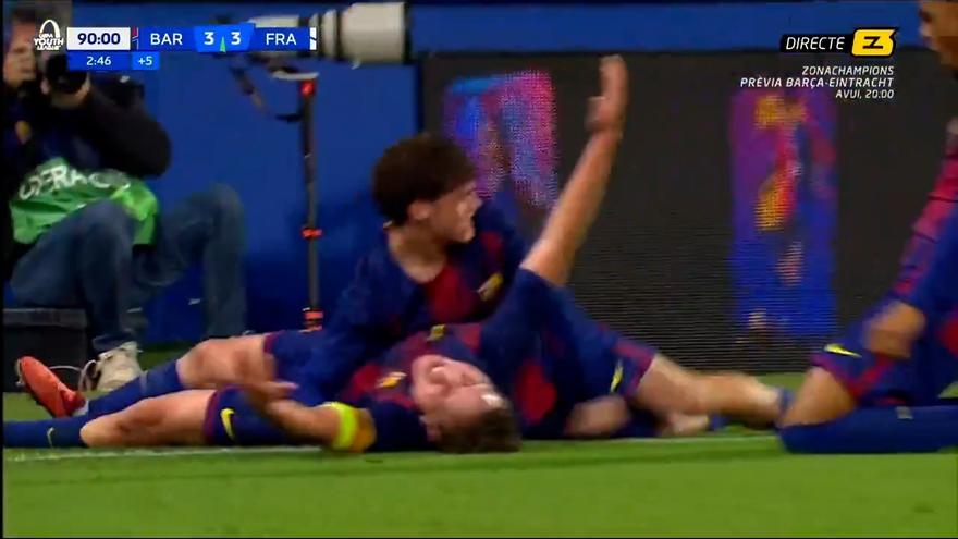 ¡Increíble! El Barça tira de estrategia para remontar un 1-3 en la Youth League