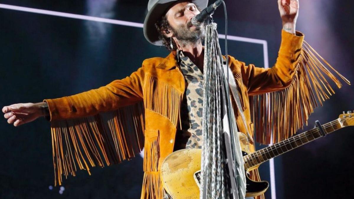 Leiva, durante su concierto en Castrelos en el verano de 2019.
