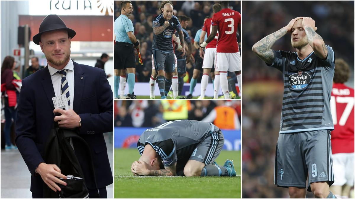 El vía crucis de John Guidetti en la vuelta de las semifinales de Europa League ante el Manchester United