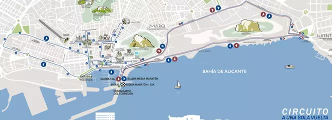 Cortes de tráfico y amplio dispositivo policial para celebrar este domingo en Alicante la Media Maratón y 10 K