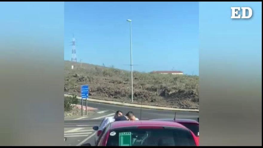 La autopista del Sur, escenario de la última pelea en Tenerife