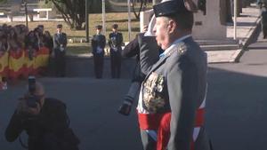 El teniente general Jarava, en una ceremonia de jura de bandera de guardias jóvenes en Valdemoro (Madrid), en diciembre de 2017.