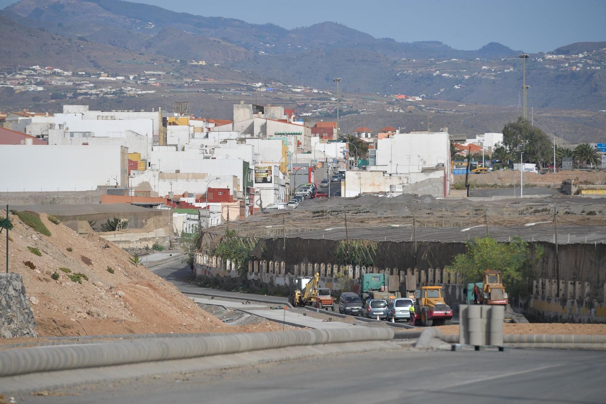 Así está el ensanche de la carretera de Melenara (02/07/21)