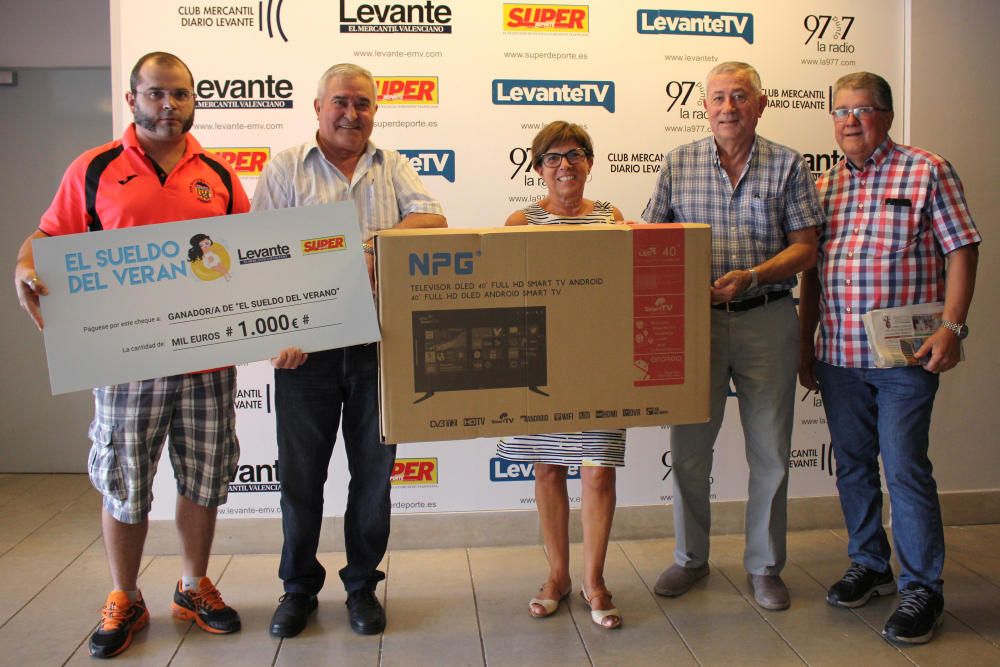 Premiados con el 'Sueldo del verano' de Levante-EMV