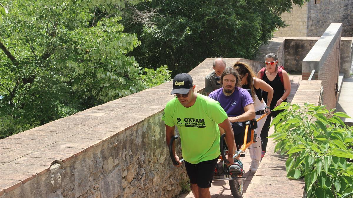 La prova pilot que s'ha fet aquesta tarda a la muralla de Girona.