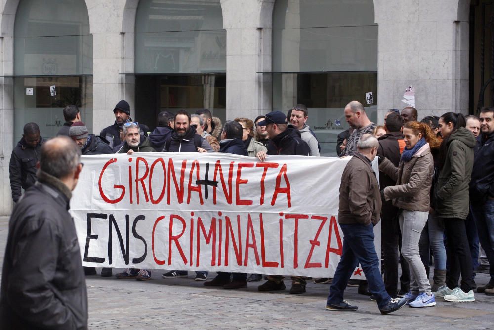 Protesta dels escombriaires de Girona