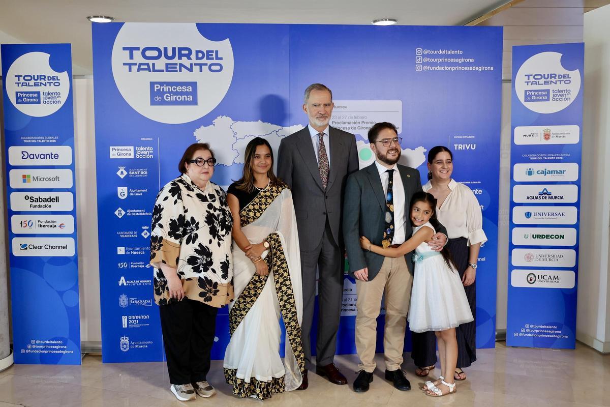 La llegada del Rey Felipe VI a los Premios Princesa de Girona en Murcia, en imágenes