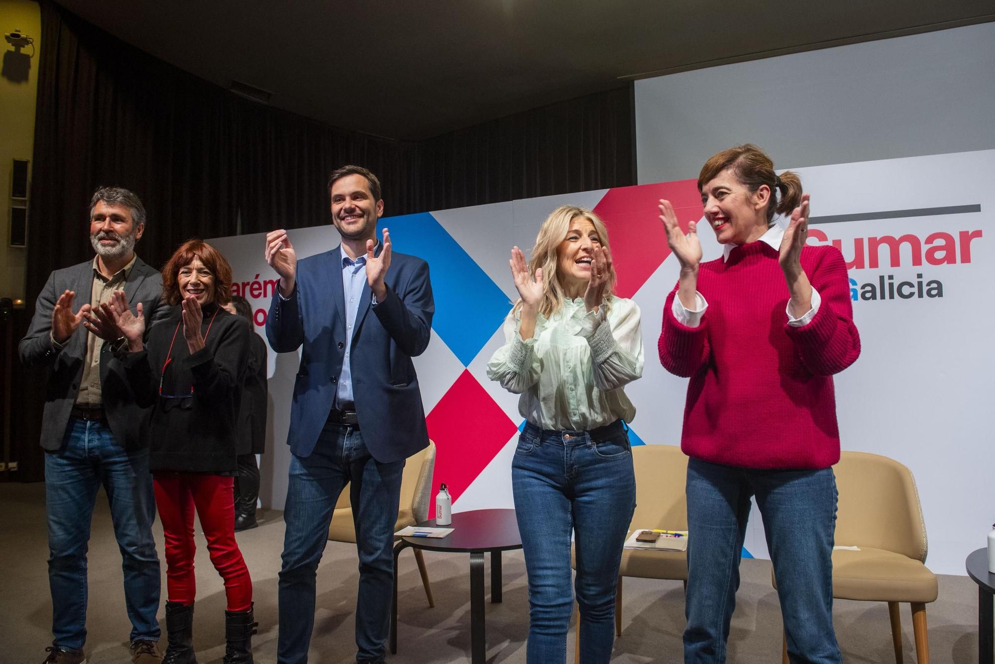 Yolanda Díaz, en un mitin de Sumar en A Coruña