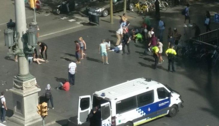 Imagen de las Ramblas minutos después del atentado