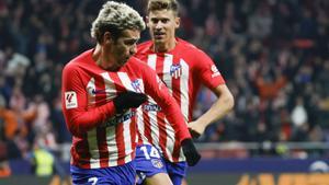 Griezmann celebra un gol con el Atlético.