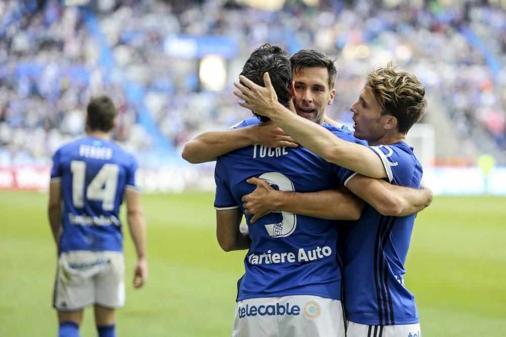 El partido entre el Real Oviedo y el Nástic de Tarragona, en imágenes