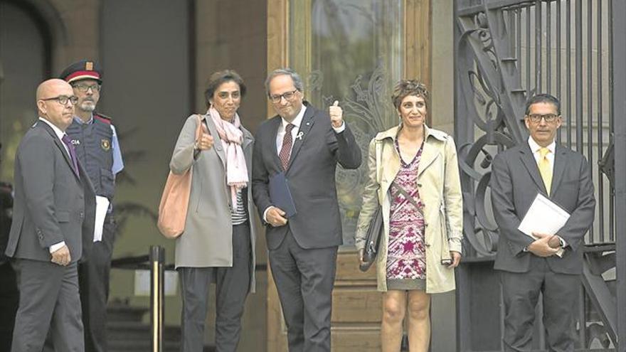 Torra alega que la orden de retirar los lazos amarillos era «imprecisa»