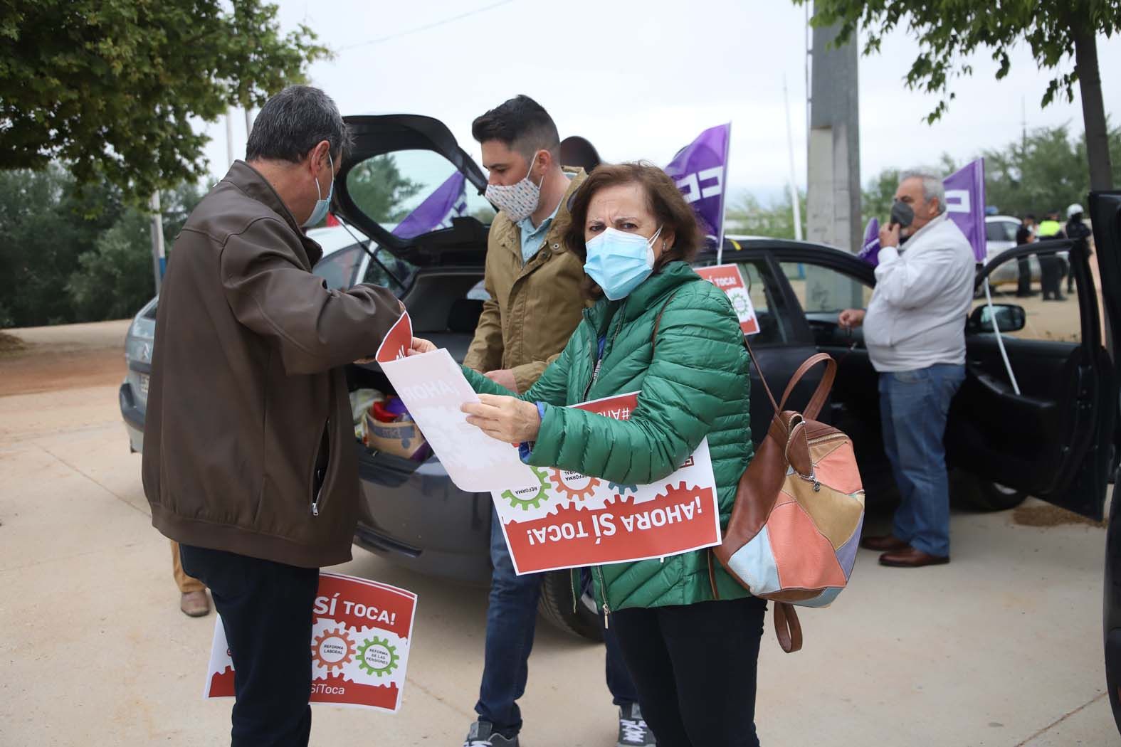 Caravana sindical para exigir al Gobierno que cumpla con sus compromisos