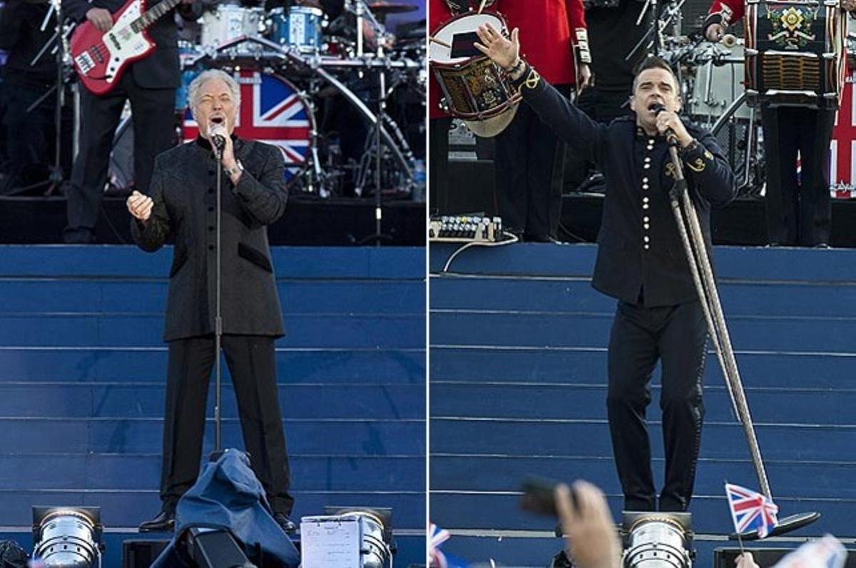 L’artista britànic Robbie Williams i Tom Jones, el tigre de Gal·les, també van homenatjar Isabel II.