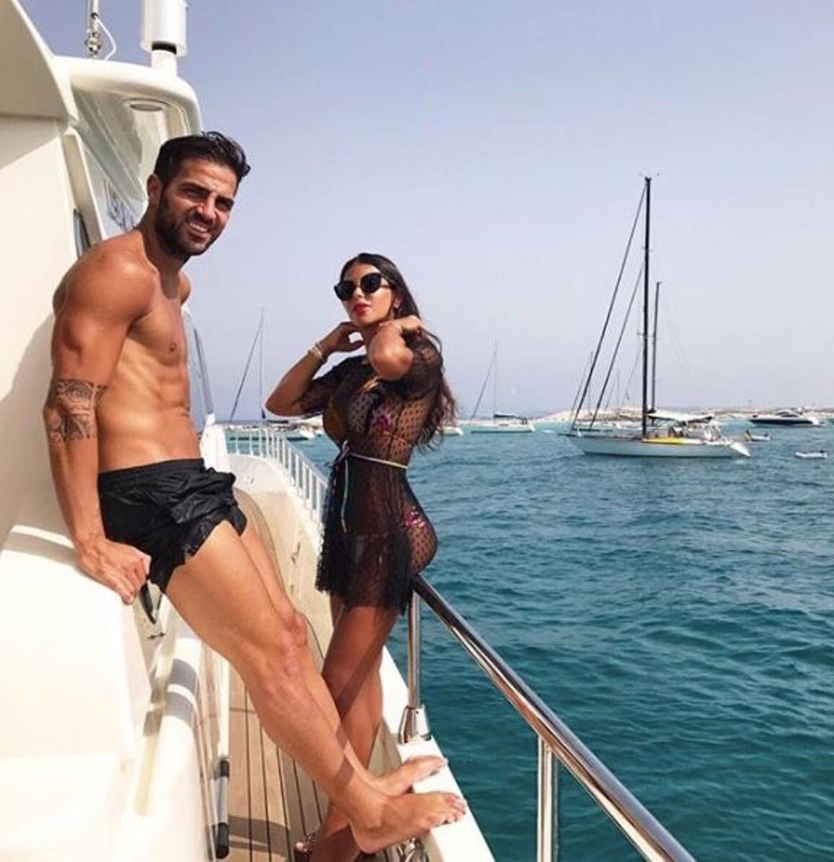 Danielle y Cesc en sus vacaciones