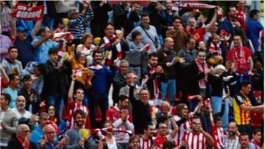 Els jugadors del Girona celebrant un gol a Montilivi aquesta temporada.
