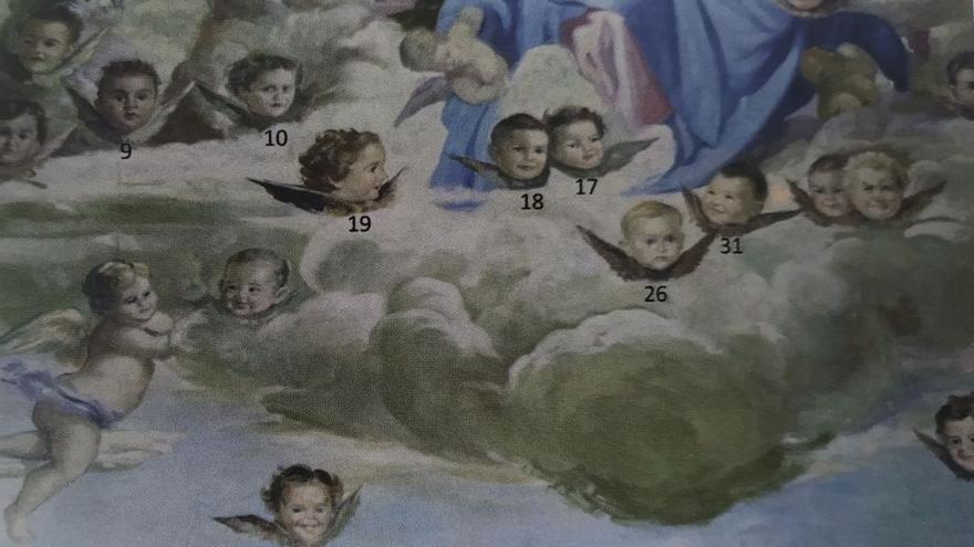 Parte de los angelitos del altar de San Bartolomé
