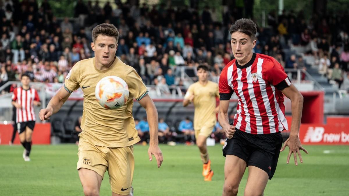 Los juveniles de Athletic y Barça empataron en Lezama