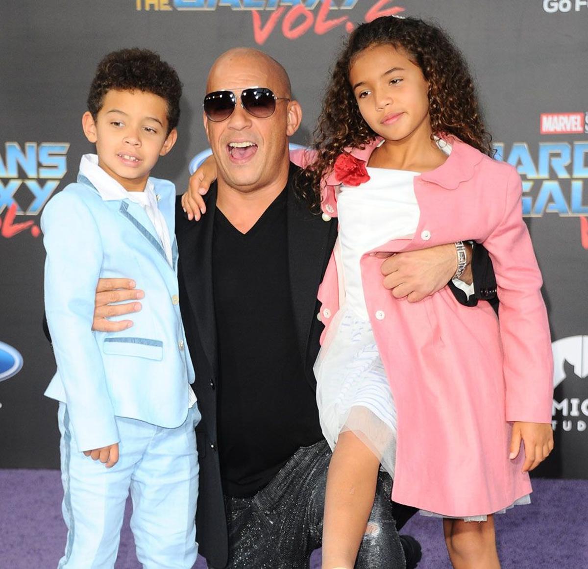 Premiere de 'Guardianes de la Galaxia Vol. 2': Vin Diesel con sus hijos