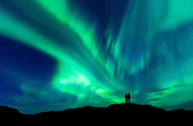 Auroras boreales en Islandia.