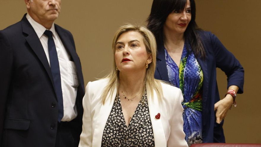 La portavoz del PSRM en la Asamblea, Carmina Fernández, este miércoles.