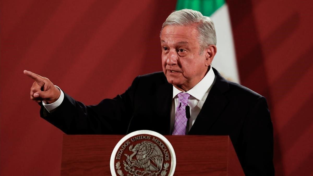 El presidente de México, Andrés Manuel López Obrador, durante una rueda de prensa este martes.