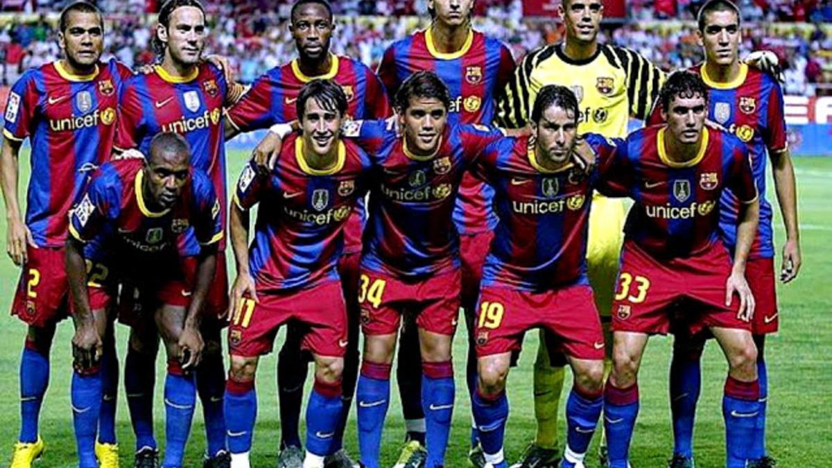 Tres futbolistas del filial (Miño, Romeu y Sergi Gómez), titulares en la ida de la Supercopa del 2010.