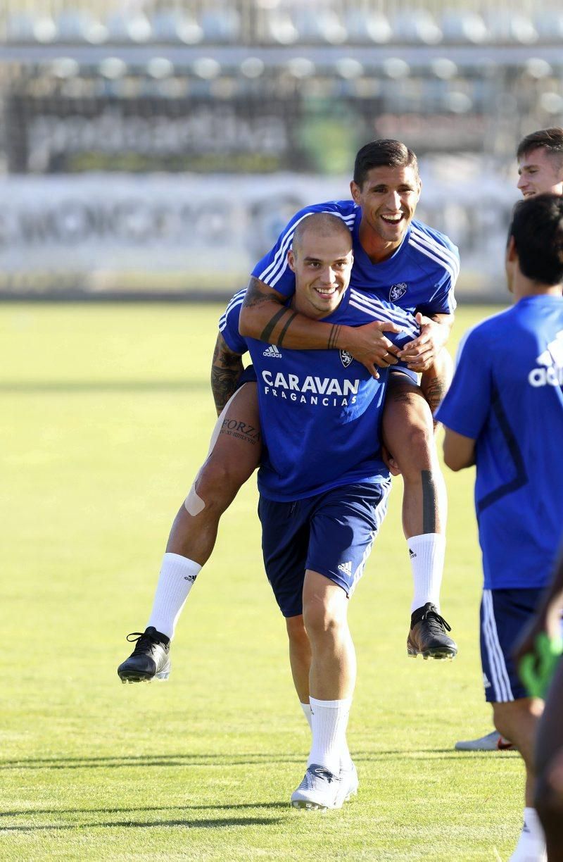 Primer entrenamiento de Kagawa con el Real Zaragoza