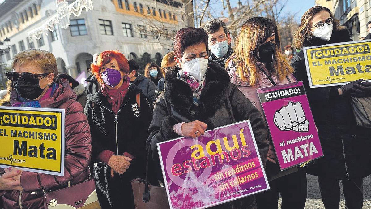 Una manifestación contra el  machismo.