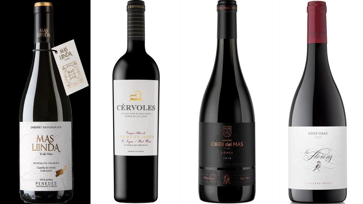 Cuatro excelentes vinos catalanes.