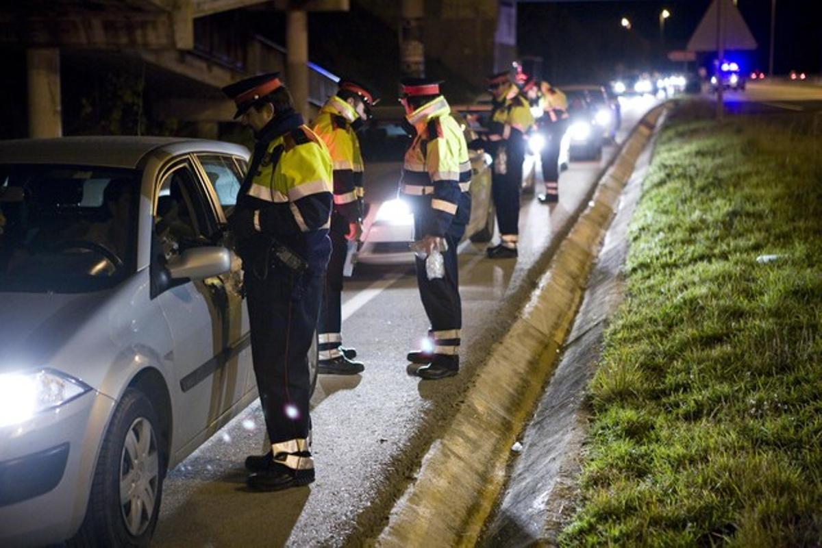 Control d’alcoholèmia a la C-31 a l’altura de Viladecans.