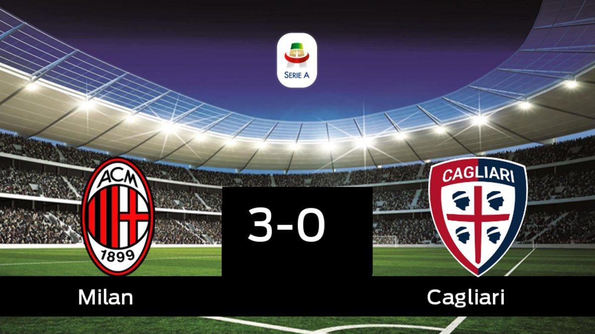 El Milan derrota en casa al Cagliari por 3-0