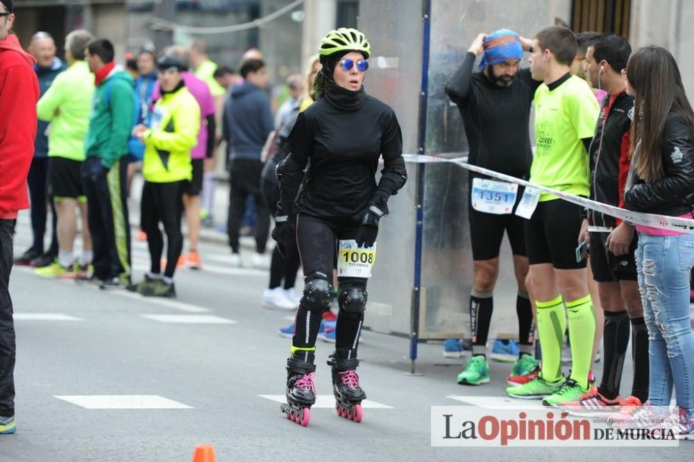 Murcia Maratón. Patinadores en carrera