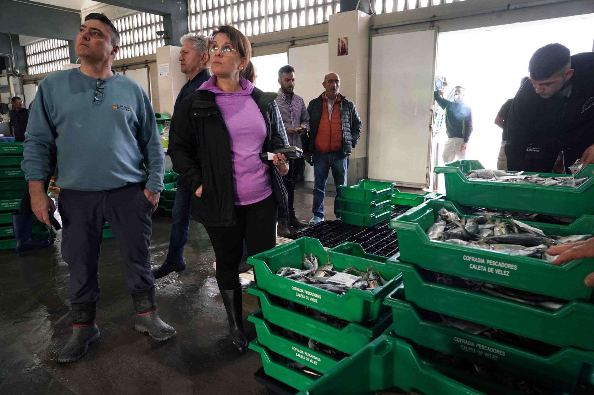 Mujeres trabajadoras de la lonja de Málaga 