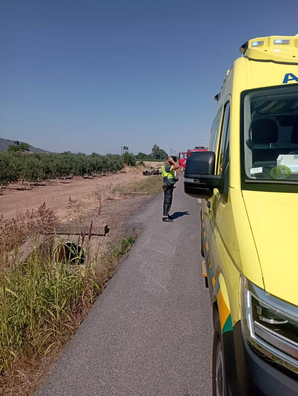 Evacuado al Reina Sofía un hombre de 79 años tras volcar su vehículo en la carretera de Palma