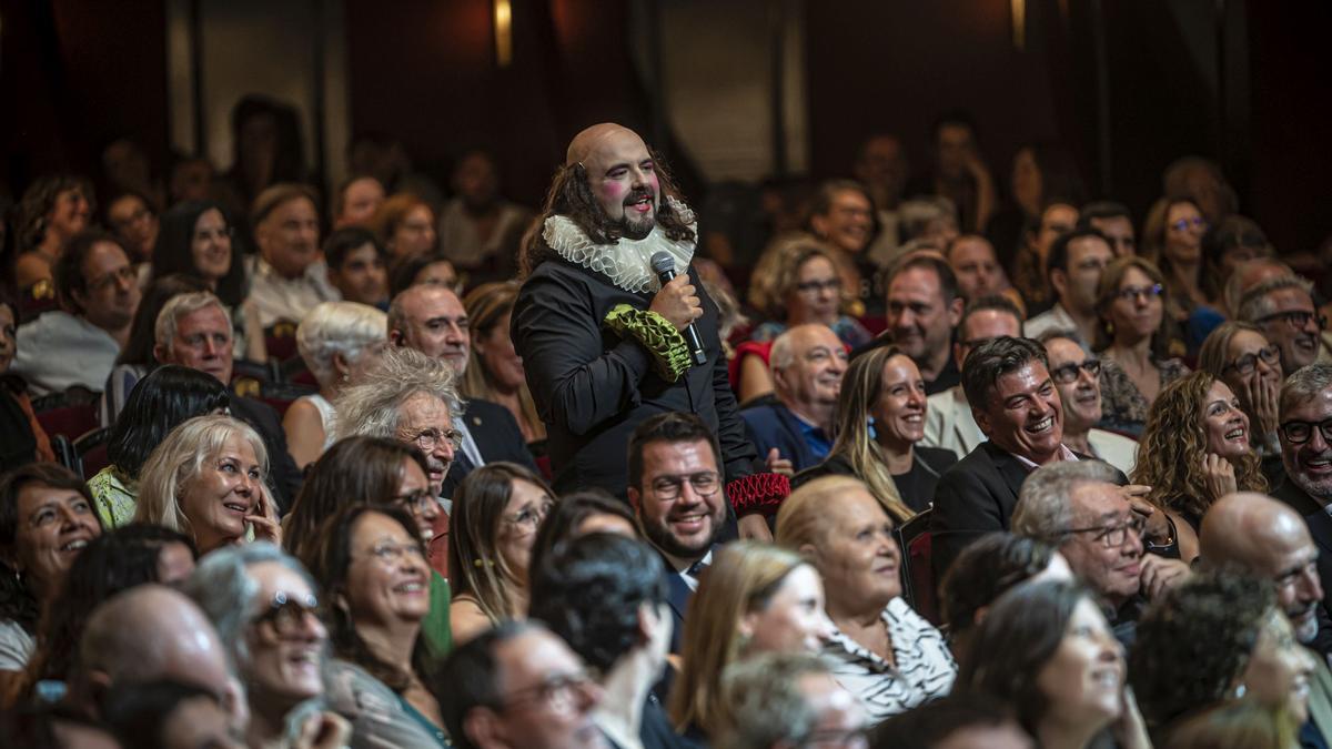 Pere Aragonès en la gala Catalunya Aixeca el Teló, hace tres semanas.