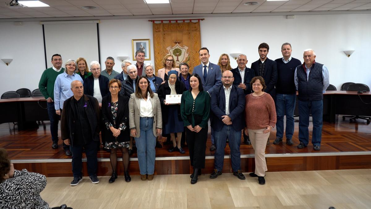 Acto de homenaje a la congregación religiosa.