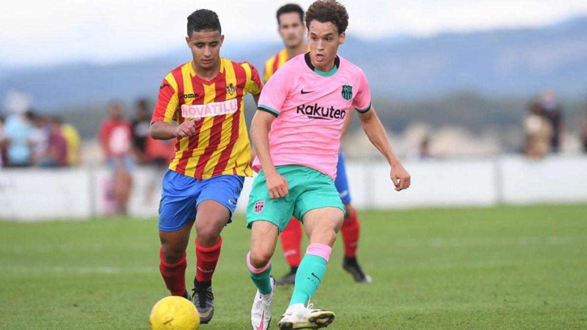 Jandro Orellana jugó la primera mitad; el de Gavà volverá a ser clave en el centro del campo del filial