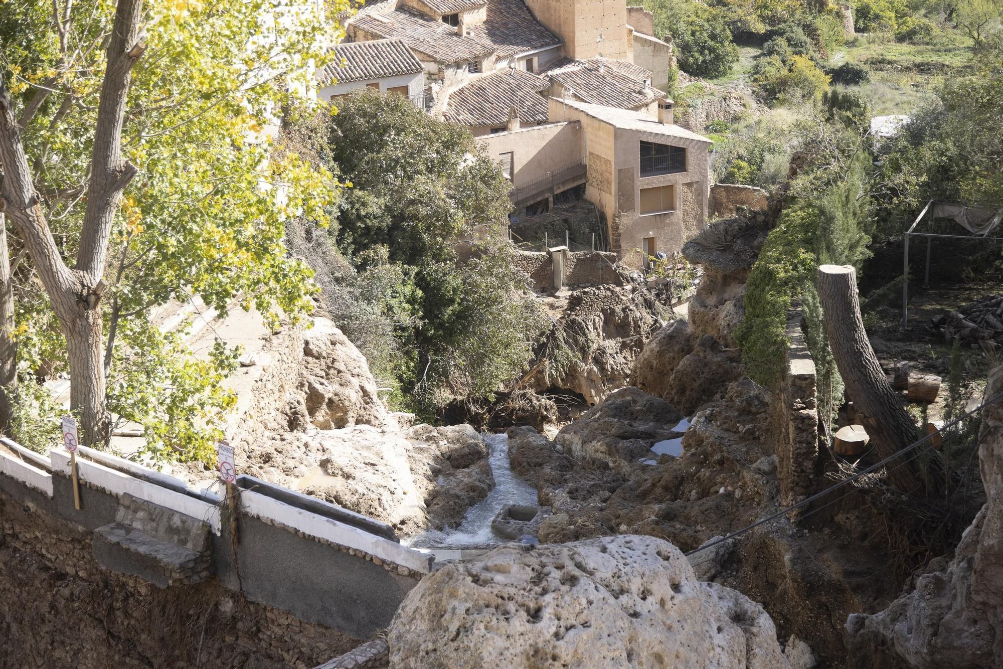 El pueblo de Letur sigue devastado este jueves  tras las fuertes inundaciones